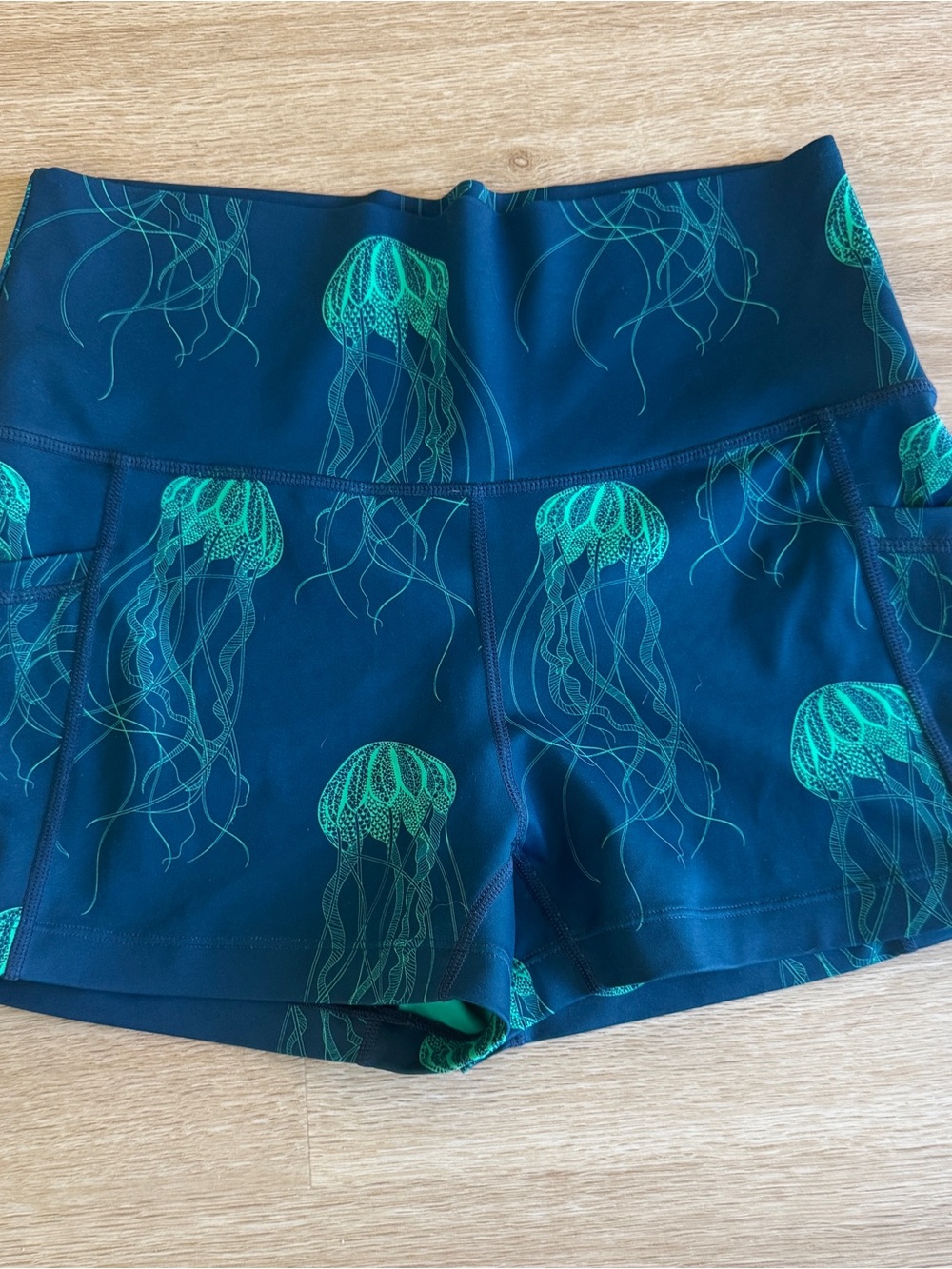 Constantly Varied Gear Teal Jellyfish Print Bike Shorts